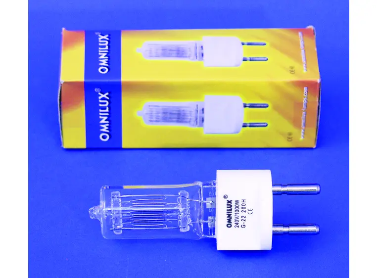 Omnilux 240V/1000W G-22 200h 3200K 